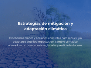 Diseñamos planes y acciones concretas para reducir y_o adaptarse ante los impactos del cambio climático, alineados con compromisos globales y realidades locales