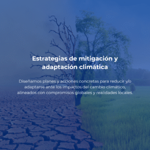 Diseñamos planes y acciones concretas para reducir y_o adaptarse ante los impactos del cambio climático, alineados con compromisos globales y realidades locales